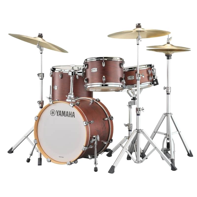 Yamaha Tour Custom Maple 3pc Drum Set Chocolate Satin image 1