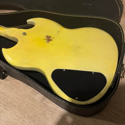1968 Gibson SG Special "Large Guard" Yellow Refin image 9