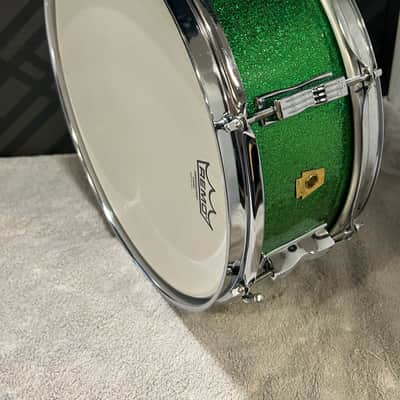 Ludwig Green Sparkle Jazz Festival Snare Drum - Excellent - 1960s image 14