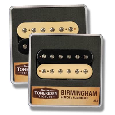 Tonerider Alnico V Birmingham Humbucker Pickup Set Zebra image 1