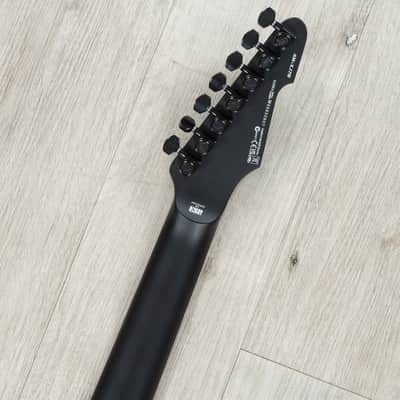 ESP LTD AW-XJ7 Baritone EverTune 7-String Guitar, Macassar Ebony Fretboard, Black Open Grain Satin image 9