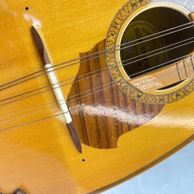 Vintage 1966 Suzuki Japan Neapolitan Bowl Back Model 223 Mandolin and Box image 11