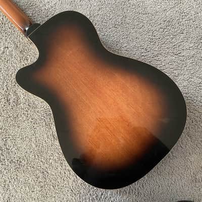 Sunburst Dobro Resonator Guitar, Plywood and Mahogany Body, Maple Neck and Rosewood Fingerboard image 11