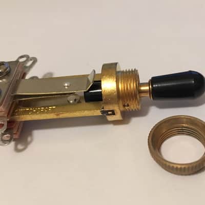 Switchcraft Gold Deep Nut 3-way Switch for Gibson Les Paul Custom Toggle Selector image 1