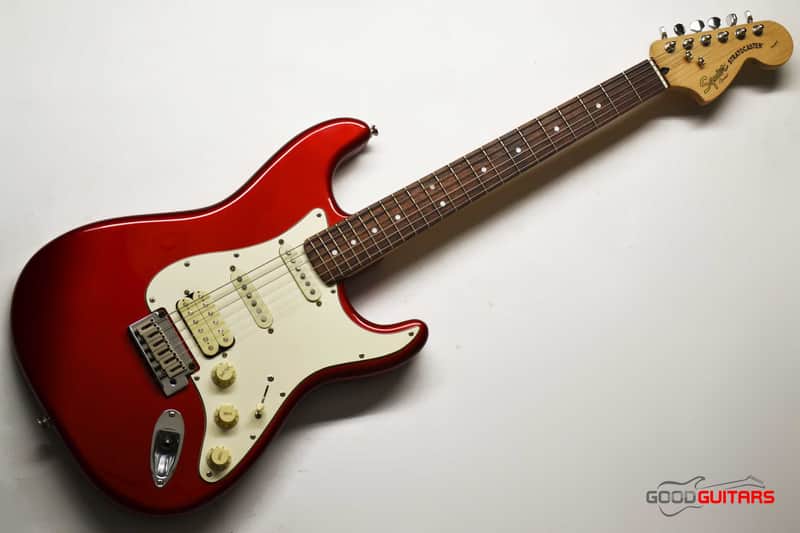 Squier by Fender  Standard Fat Stratocaster 2008 Candy Apple Red image 1