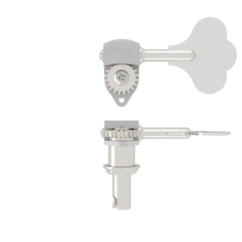 Hipshot 20670C Single Clover Key Ultralite Bass Tuning Key 3/8", Chrome image 1