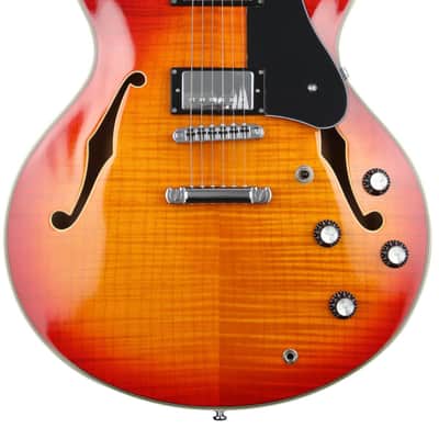 Sire Larry Carlton H7 Semi-hollow Electric Guitar - Cherry Sunburst image 1