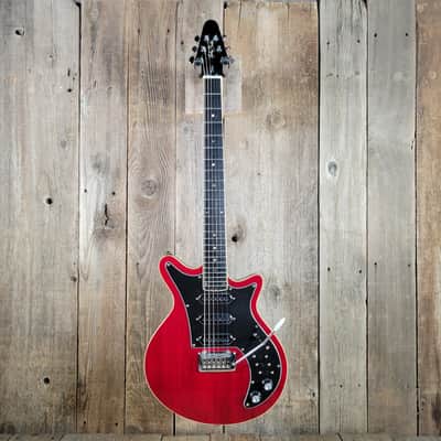 Harley Benton BM-75 DLX Brian May Red Special Replica - Transparent Red image 2