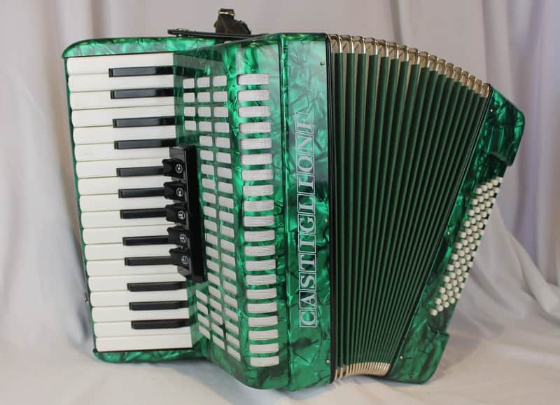 6421 - Green Castiglione Piano Accordion LMM 30 60 image 1