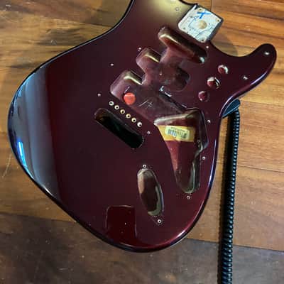Fender MIM Standard Strat Midnight Wine Burgundy US Spec 2 7/32 Stratocaster Body image 1