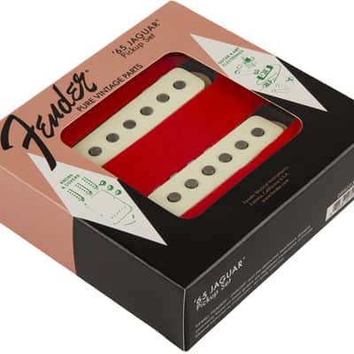 Fender Pure Vintage '65 Jaguar Pickup Set Vintage White (2) image 2