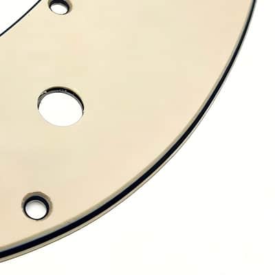 13-Hole P Bass Pickguard - Aluminum Shielded Replacement Scratch Plate for USA/Mexican Modern Standard Precision Bass, PVC Material with Mounting Screws (Cream 3-Ply) image 3