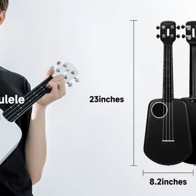 PopuMusic Populele 2 Smart Concert Ukulele - 23" Carbon Fiber with 72 LED Lights, Free Online Lessons & Song Library, Auto-Tuner, Includes Gig Bag, Strap, Nylon Strings & Picks for Family Fun,Travel & Gifts image 11