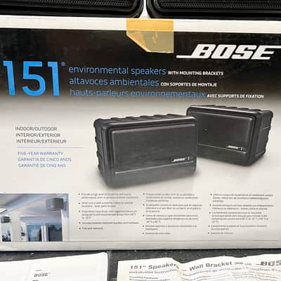 Bose 151 Indoor Outdoor Speakers w/ Mounting Brackets, Original Box & Instructions, Black image 11