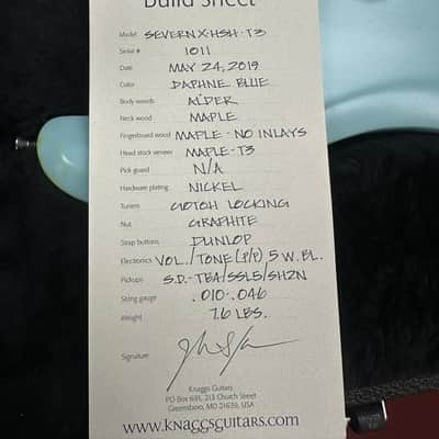 Knaggs Severn X T3 – 2019 (Excellent Player – Professionally Repaired) image 2