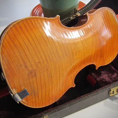 Jérôme Thibouville-Lamy (J.T.L.) Stradivarius Copy 4/4 French Circa-1930s-1940s-Light Yellow Brown Varnish image 11