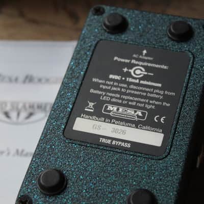 MESA BOOGIE "Grid Slammer Overdrive Pedal Green Sparkle" used by ALBERTO CEREIJO Los Suaves,Eco,Neo image 8