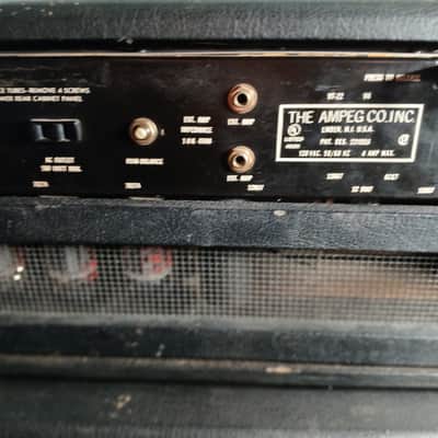 1972 AMPEG V4 100 Watt Tube Guitar Amp With Original 4 X 12" Cabinet image 8