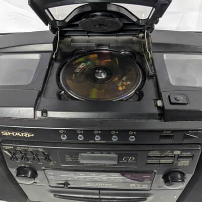 SHARP WQ-CH1500 Portable Boombox 5 CD Changer Stereo Radio Cassette Player - Tested 90's image 7