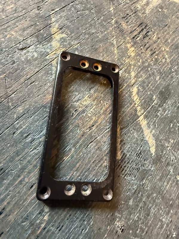 unknown Humbucker Ring 4 holes for pickup 80's? - blk image 1