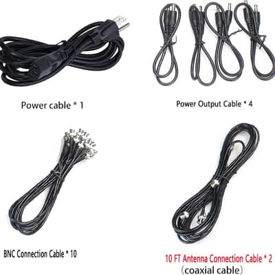 5 Way Active Wireless Antenna Distribution System for UHF Wireless Microphone System, 8 Outputs + 2 Cascade Ports,Antenna Amplifier for Antenna Paddle image 3