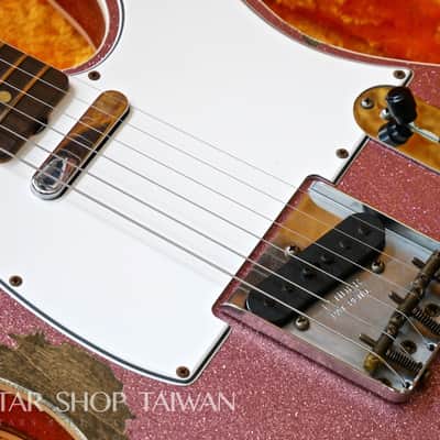 2021 Fender Custom Shop 1960 Telecaster Heavy Relic-Champagne Sparkle. image 10