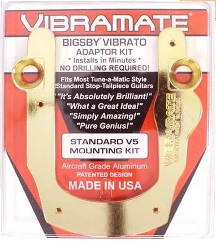 Vibramate® V5 Gold-Standard-Tailpiece Quick Mount Kit~For Bigsby B5G~USA~Brand New image 1