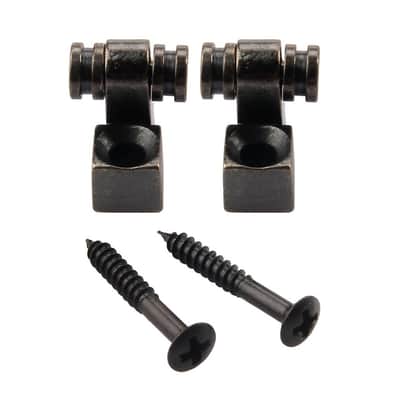 Musiclily Roller String Tree Guide Retainer For Fender Strat Stratocaster Guitar,Black (Pack of 4) image 1