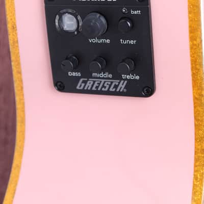 Gretsch G5021E Rancher Penguin Parlor Acoustic Electric Guitar Shell Pink image 6