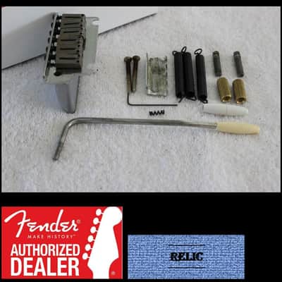 Fender American Series USA Aged/Relic Modern 2-point Chrome Stratocaster Tremolo Bridge Assembly 099-2050-000 image 1
