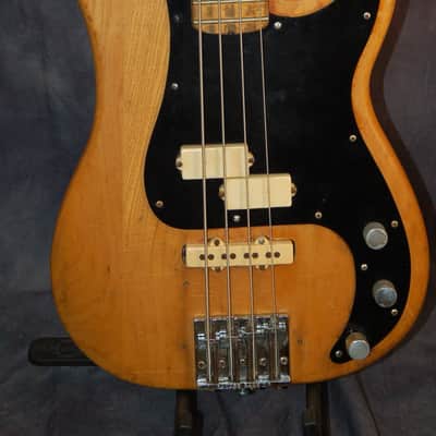 Schecter Jazz Bass 1970's Natural Ash Emg Dimarzio BadAss Bridge Hardshell Case image 2