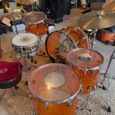 Ludwig Bonham Kit 2020 - Amber Vistalite w/Timpani image 2