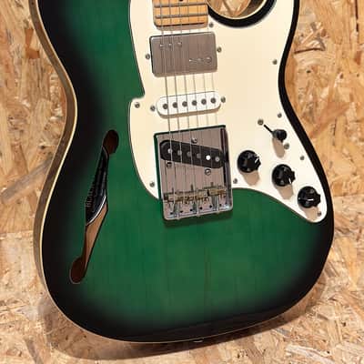 Pre Owned Fret-King Black Label Country Squire Semitone Special - Ash Green Burst, Maple image 1