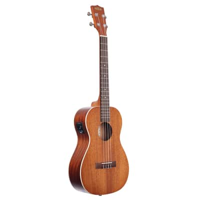 Kala KA-BE Mahogany Baritone Ukulele with EQ Bundle with KALA Klipz Blue Clip-On Tuner & Polishing Cloth – Electric-Acoustic Ukulele with Built-In EQ, Warm Tone & Chrome Die-Cast Tuners image 4