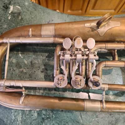 J. Altrichter Rare Antique BBb Tuba Brass Germany Frankfurt Late 19th Early 20th Century image 9