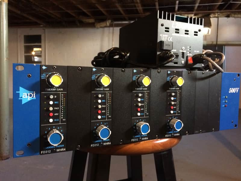 CAPI Heider FD312 Preamps x 4 in API VPR 10 Slot Rack image 1