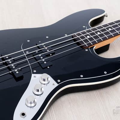 2012 Fender Aerodyne Jazz Bass PJ Electric Bass Guitar Black, Japan MIJ image 6