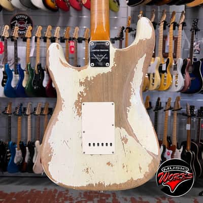Fender   Custom Shop Stratocaster Ltd 62 Super Heavy Relic Aged Olympic White 2020 image 6