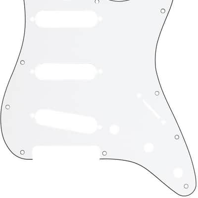 Fender 11 Hole Modern Style 4 Ply SSS Stratocaster Pickguard-White Pearl image 2