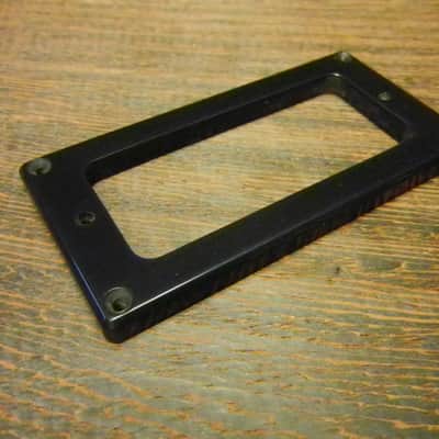 Mini humbucker adapter pickup ring converts Gibson full size to mini black plastic image 2