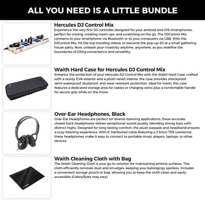 Hercules DJControl Mix Wireless DJ Controller Bundle – Headphones, Case & djay Software image 2