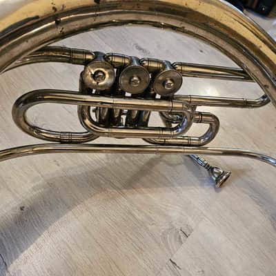 Helicon Eb Tuba Soviet 3 Valves Brass Pipe Wind Instrument Horn USSR Vintage and Rare image 6
