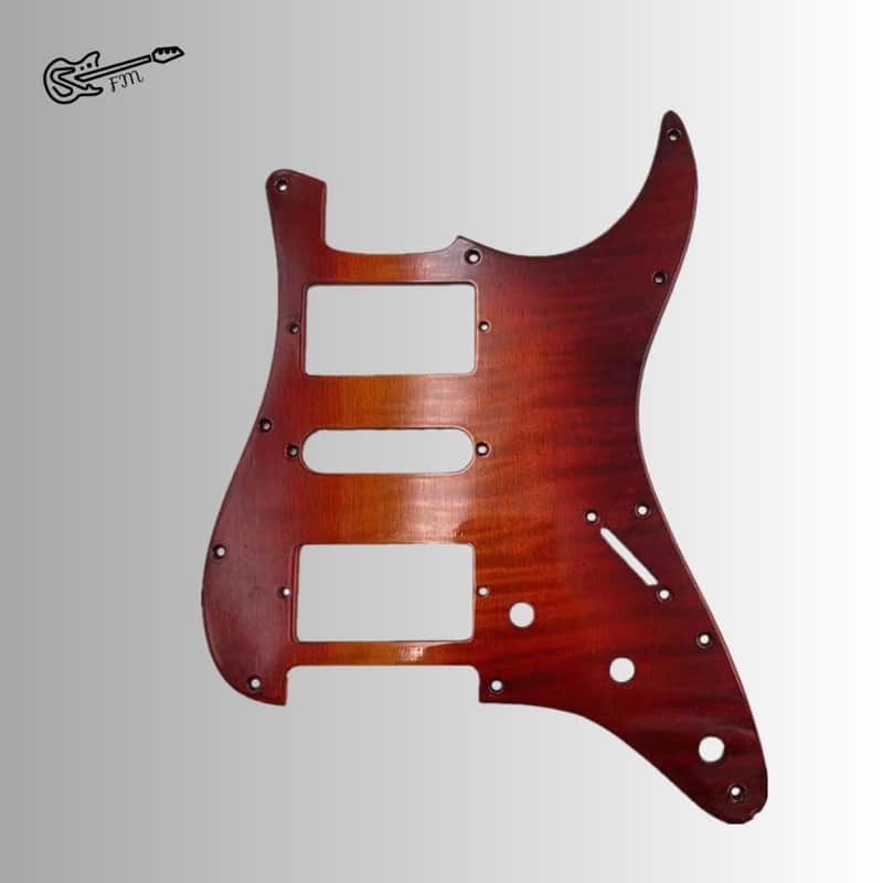 Maple Wood 2 Custom Wooden Strat Style Pickguard HSH image 1