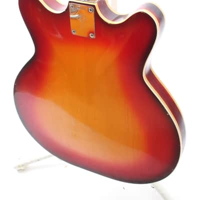 1967 Fender Coronado II cherry sunburst checkerboard binding image 8