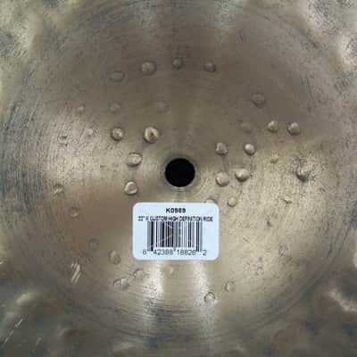Zildjian K Custom High Definition 22" Ride/New/Model # K0989/2791 Gr./Free Bag! image 4