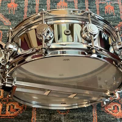 DW Collectors Series 5” x 14”True Sonic Snare Drum - Chrome Over Brass image 6