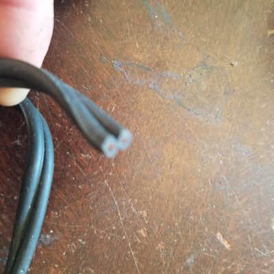 Belden one (1) 117V Power Cord Electric Cable cut Bell & Howell Vintage non-polarized black, brown, beige 1940s-1960s image 5