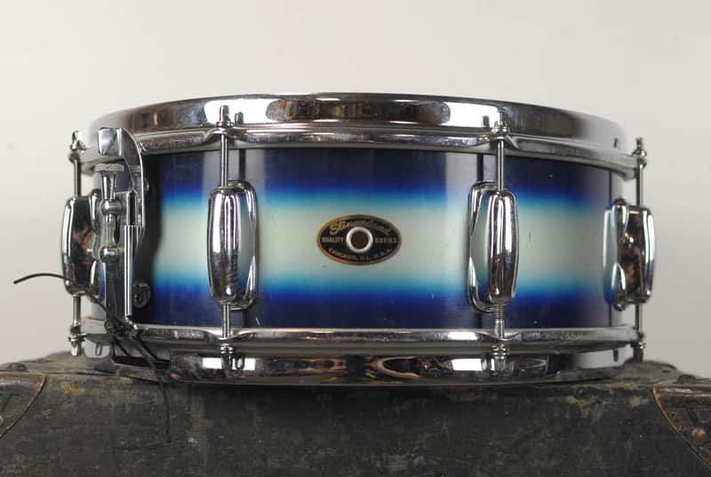 1960s Slingerland 5x14 Blue & Silver Duco Hollywood Ace Snare Drum image 1