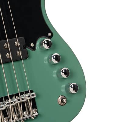 Cort GBSHORTSCALEFGRB GB Series Poplar Body Roasted Maple C Shape Neck Short Scale 4-String Electric Bass Guitar w/Gig Bag image 5