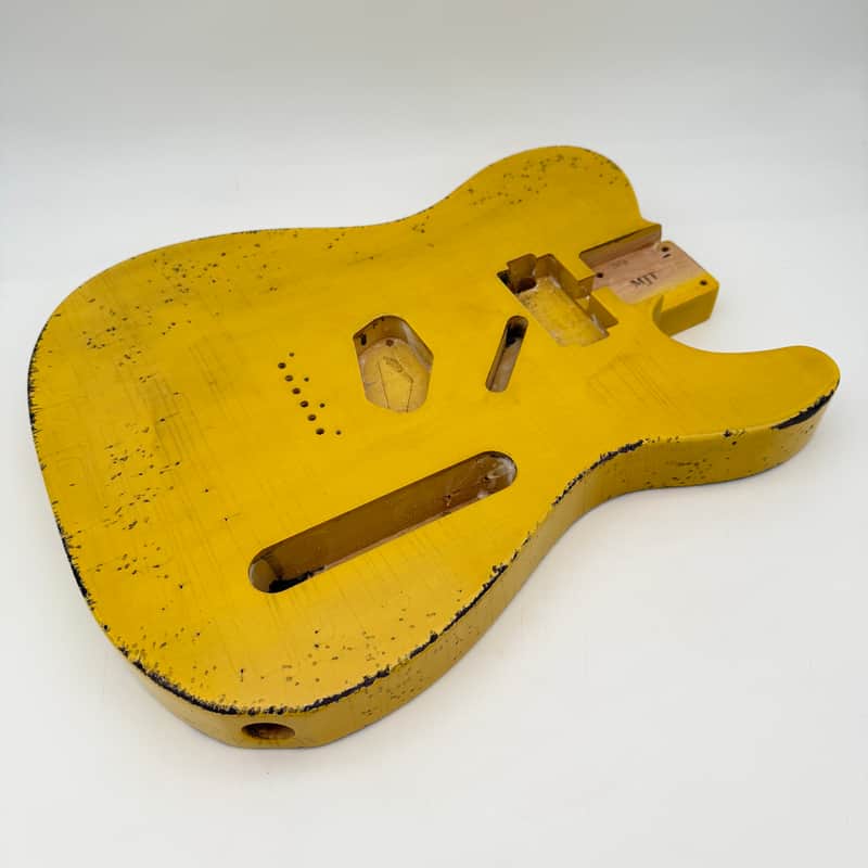 MJT Telecaster Body Relic Nitro Alder Butterscotch Light | Reverb